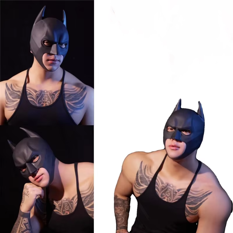 Cosplay Bat Prop - Topeng Kelelawar Hitam Halloween Kostum Cosplay