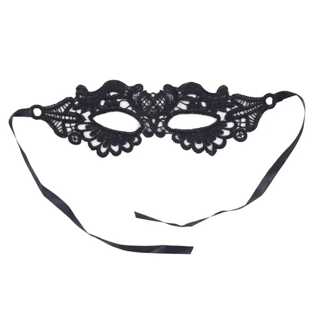 Cosplay Prop Kit - Kostum hitam seksi wanita, topeng wajah