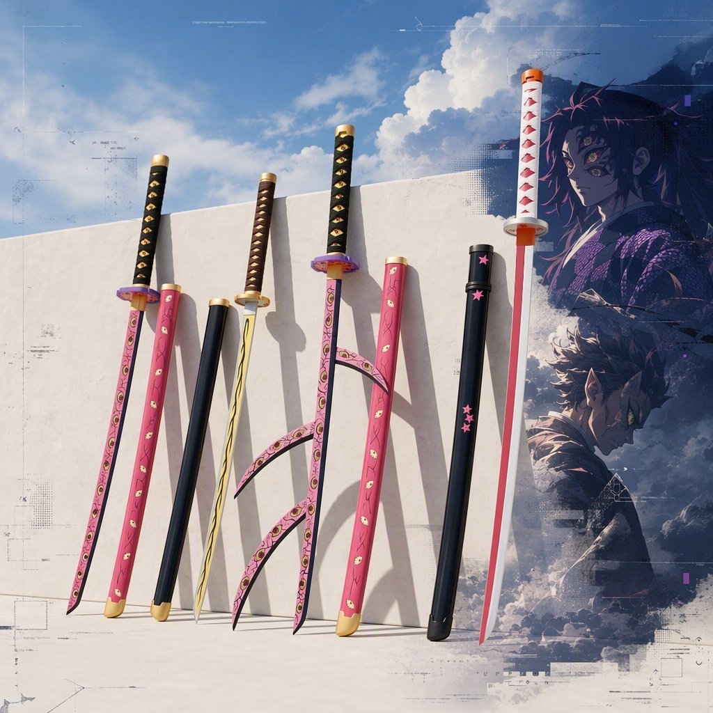 Cosplay Prop Katana - Pedang Katana Demon Slayer Agatsuma Zenitsu