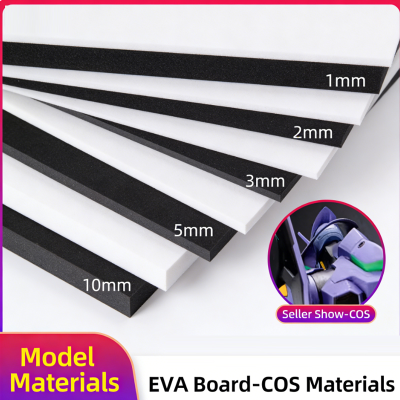 Cosplay Prop Foam Board - Bahan Papan Busa EVA Hitam 38-Derajat