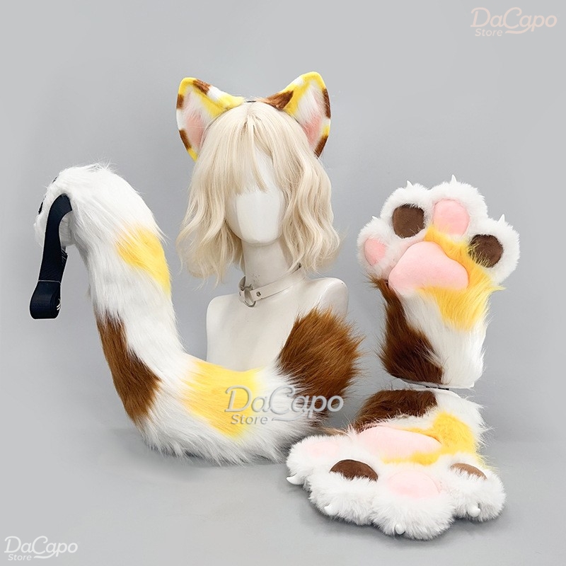 Kig Kigurumi Calico Cat Furry  - Cosplay Prop Kit ulasan dan harga