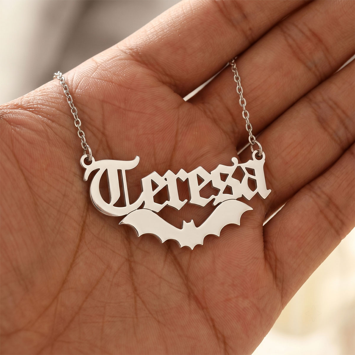 Kalung Baja Tahan Karat Nama K - Cosplay Bat Prop ulasan dan harga