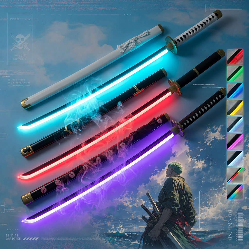 Pedang Katana Roronoa Zoro One - Cosplay Prop Katana ulasan dan harga