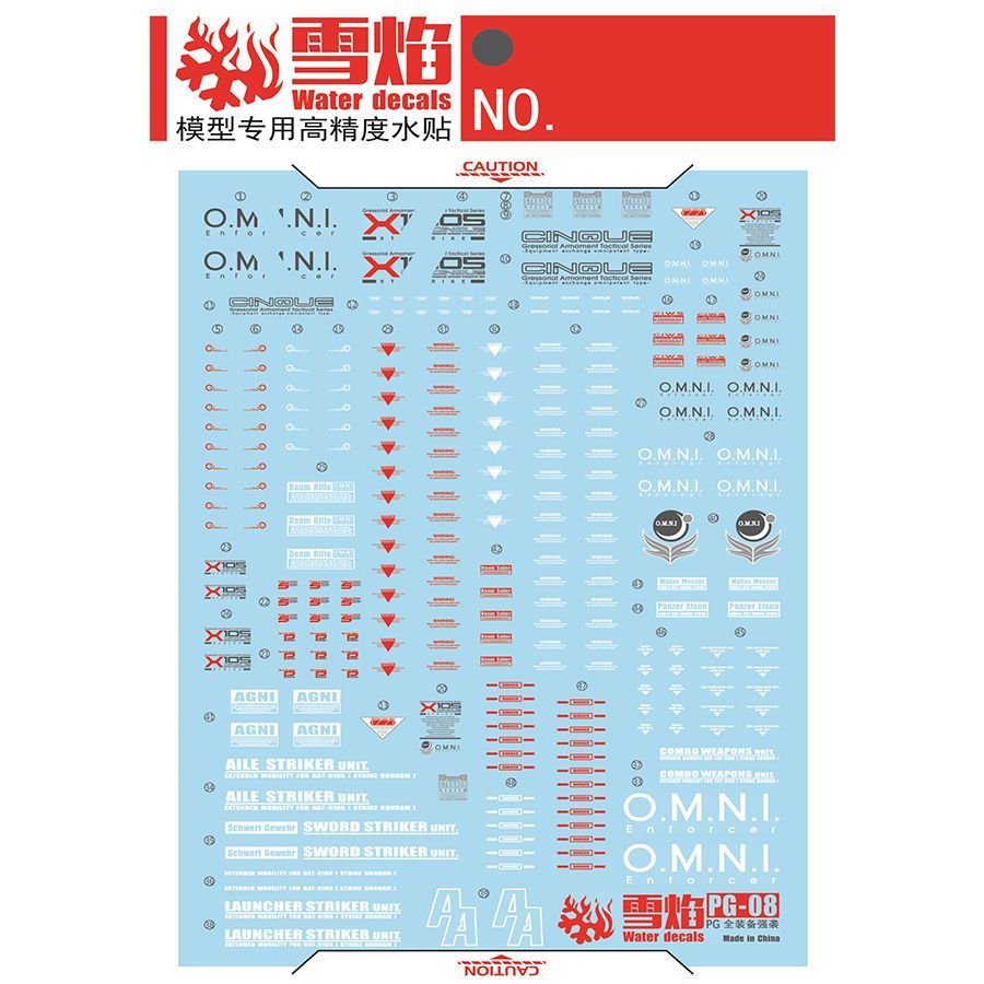 Stiker Seluncuran Air Fluorese - Bandai Gundam Hg ulasan dan harga