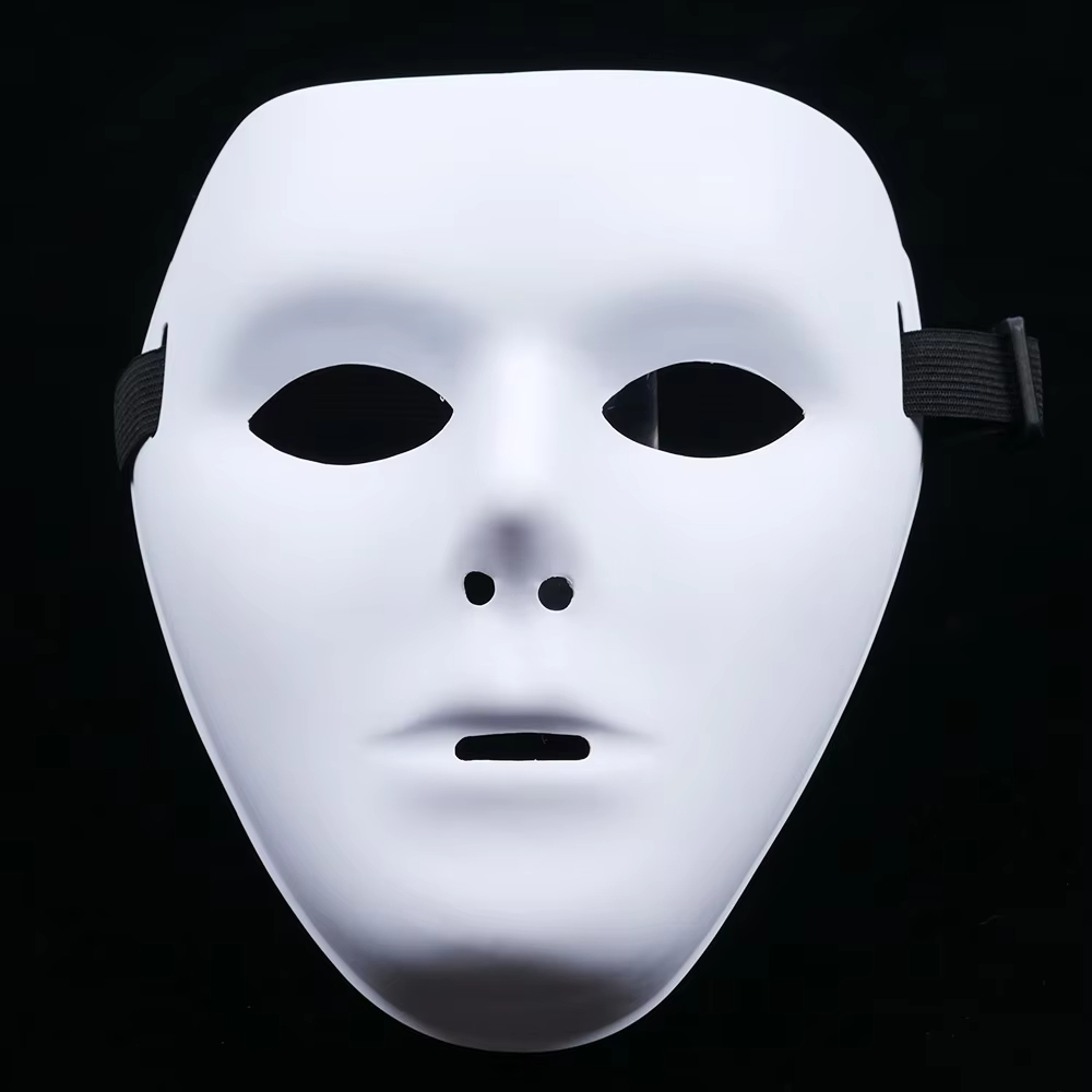 Masker Wajah Putih Pvc Hallowe - Cosplay Prop Paint ulasan dan harga