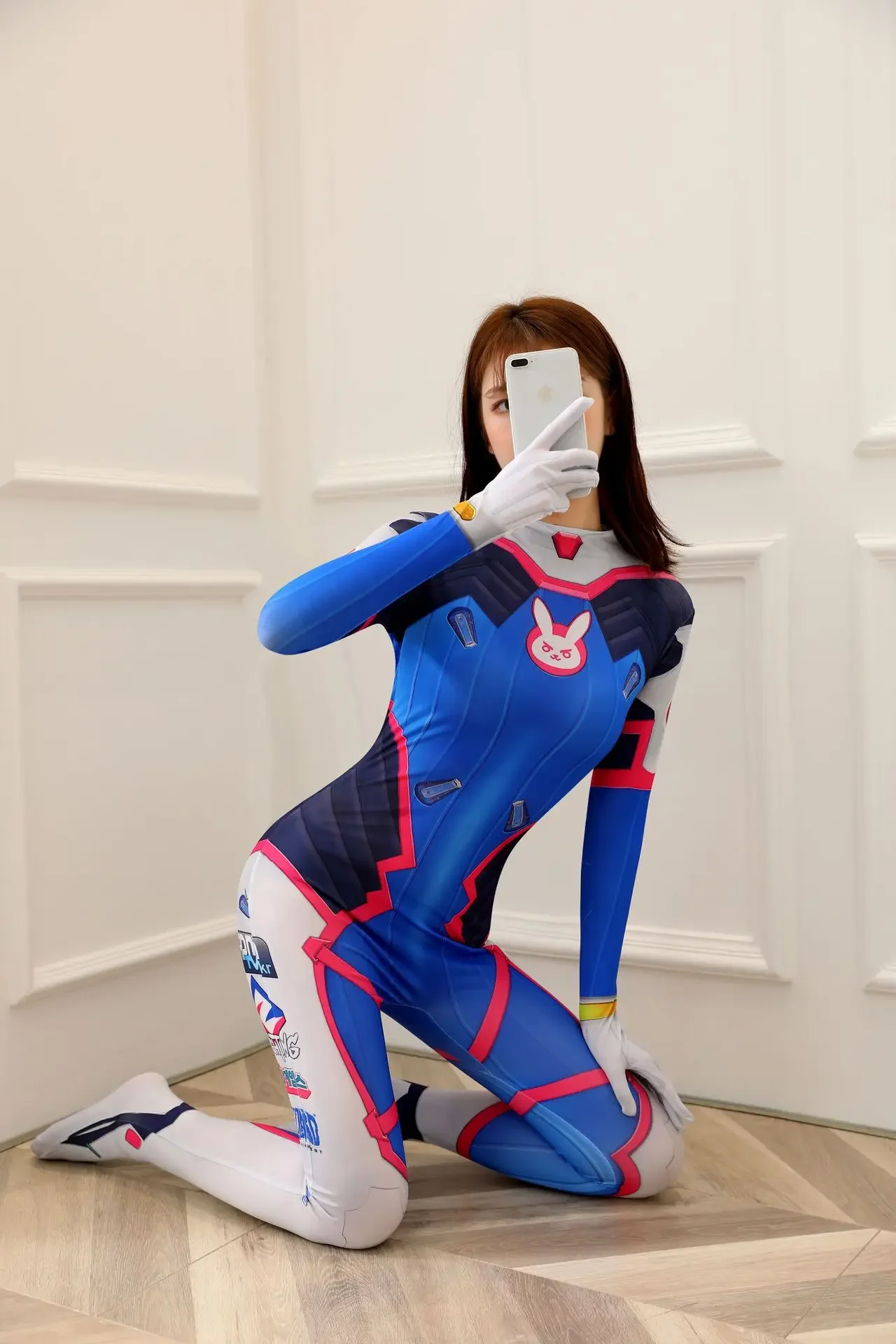 Kostum Jumpsuit Cosplay Game D - Dva Cosplay Prop ulasan dan harga