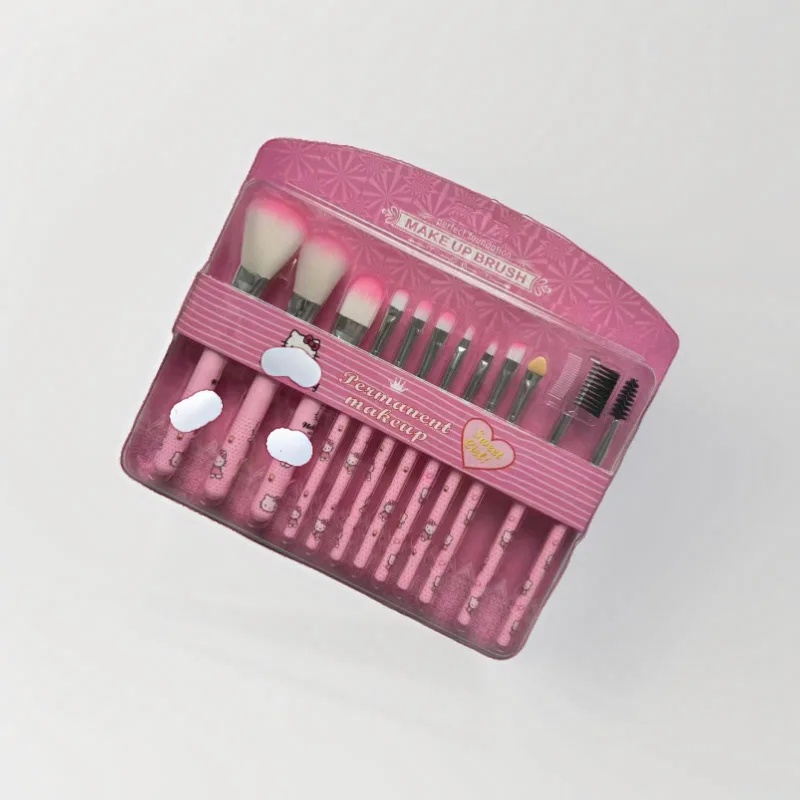 Set Kuas Makeup Hello Kitty 12 - Cosplay Prop Kit ulasan dan harga