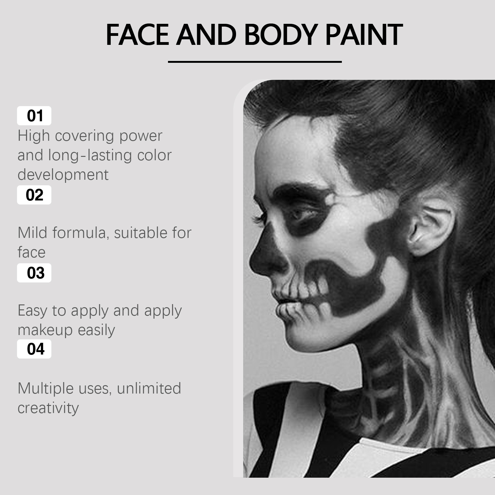 Kit Lukis Wajah Halloween, Cat - Cosplay Prop Paint ulasan dan harga