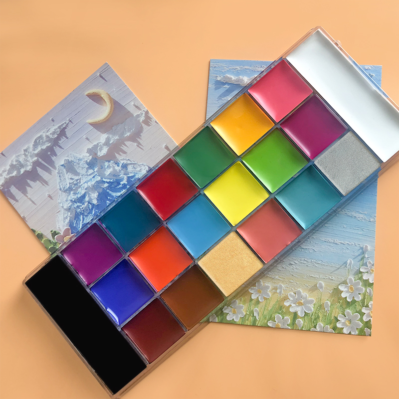 Lukisan minyak wajah, 20 warna - Cosplay Prop Paint ulasan dan harga