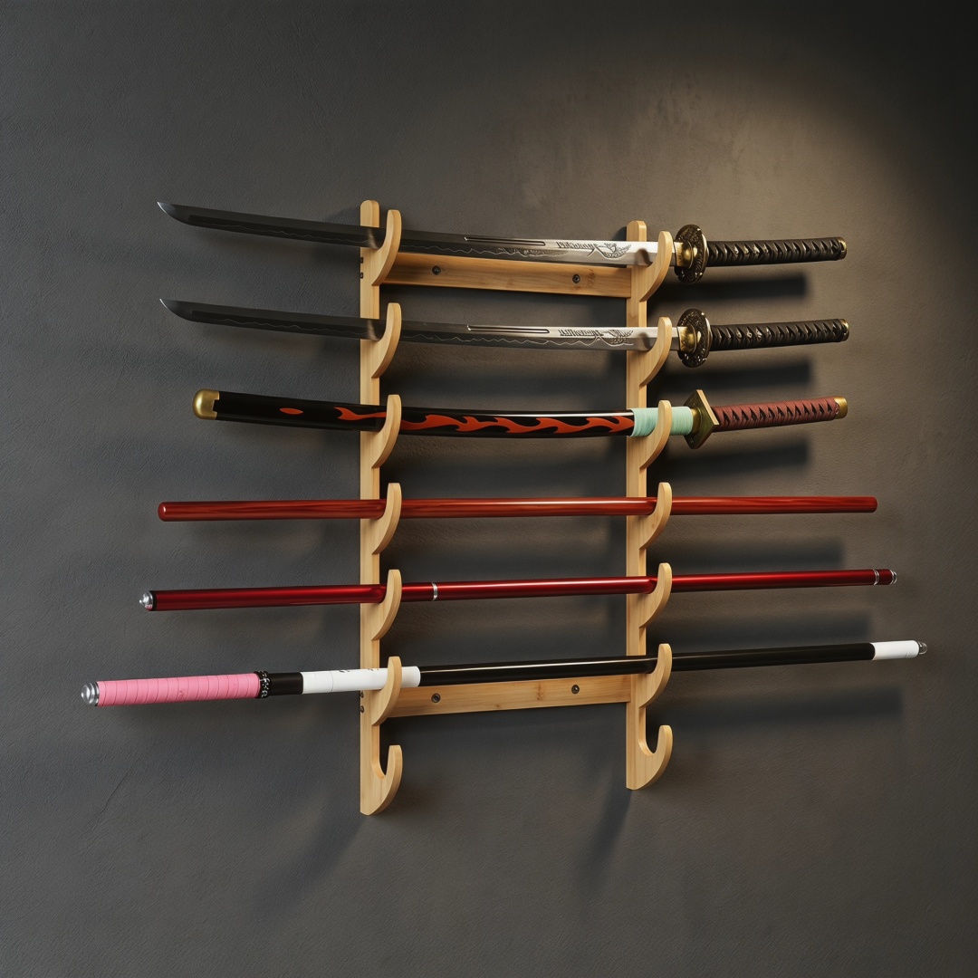 Rak Penyimpanan Pedang Dinding - Cosplay Prop Katana ulasan dan harga