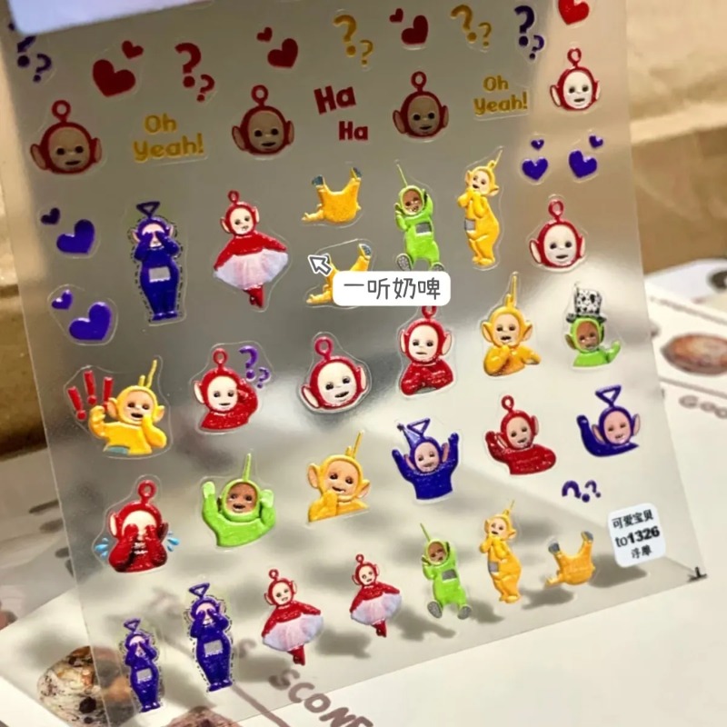 Teletubbies Stiker 3D Animasi  - Evoker Cosplay Prop ulasan dan harga