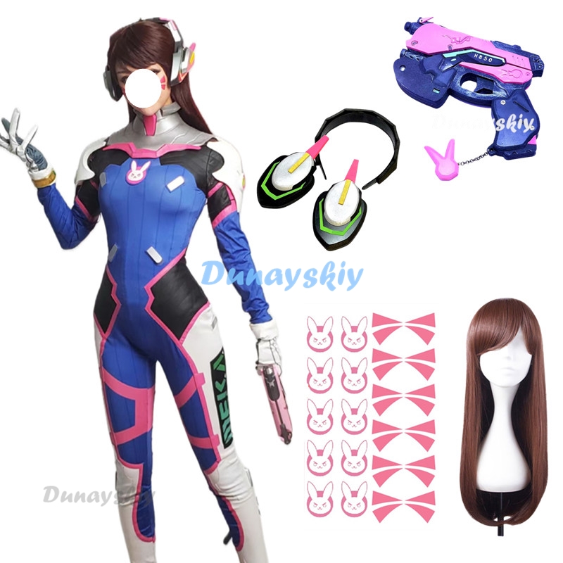 Anime wanita Jumpsuit ketat Dv - Dva Cosplay Prop ulasan dan harga