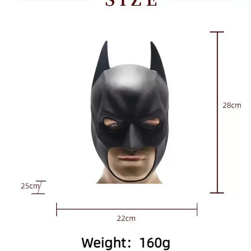 Topeng Lateks Pria dan Wanita, - Cosplay Bat Prop ulasan dan harga